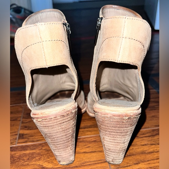 Vince Camuto Light Brown/Tan Open Toe Leather Booties - Picture 3 of 6